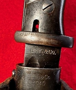 Nazi K98 Bayonet with Matching Numbers by Berg & Co...$295 SOLD