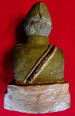 Original WWII Japanese Earthenware Bust of Japanese Soldier