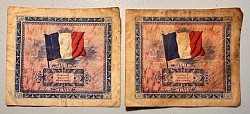 Original WWII France Allied Military Currency Series 1944 (Two Banknotes)...$10 set SOLD