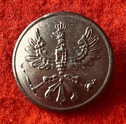 Original WWI German Prussian Sergeant Rank Collar Button (1 3/8” diameter)…$10