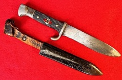 Nazi Hitler Youth Knife with Motto by Very Scarce Maker 