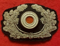 Original Excellent Nazi Army Officer’s Bullion Peaked Visor Hat Cockade