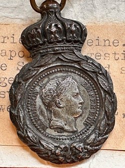 Original 1854 British Crimean War Medal, St. Helena 1821 Napoleon Medal, and Prussian 1866 War Cross Medal
