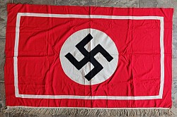 Original Excellent Nazi Swastika Podium Banner with Fringe