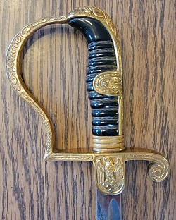 Original Nazi Army Officer's Sword with Brass Hilt by F.W. Höller