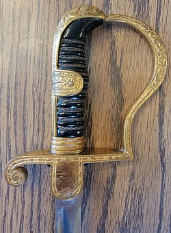 Original Nazi Army Officer's Sword with Brass Hilt by F.W. Höller