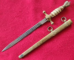 Original Nazi Kriegsmarine Officer's Dress Dagger by Carl Eickhorn of Solingen
