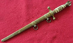 Original Nazi Kriegsmarine Officer's Dress Dagger by Carl Eickhorn of Solingen
