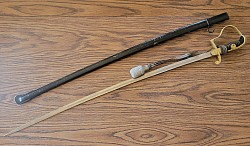 Original Nazi Army Officer's Sword with Brass Hilt (WWII Veteran Bring-back), Maker's Marked Alcoso Solingen