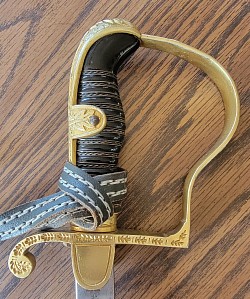 Original Nazi Army Officer's Sword with Brass Hilt (WWII Veteran Bring-back), Maker's Marked Alcoso Solingen