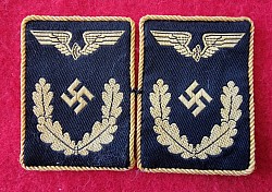 Original Mint Nazi Reichsbahn Official's Collar Tab Set