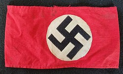Original Nazi Swastika Armband with Sewn Ends