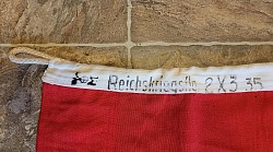 Original Nazi Large Kriegsmarine Battle Flag with Halyard Rope (Veteran-Bring-Back)
