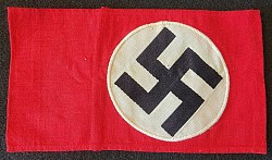 Original Nazi Swastika Armband with Sewn Ends