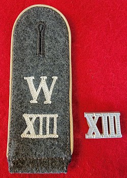 Original Nazi EM Shoulder Strap with Matching Metal Cypher