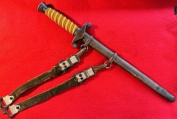 Original Nazi Army Officer's Dress Dagger by Eickhorn with Hangers