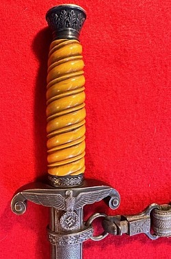 Original Nazi Army Officer's Dress Dagger by Eickhorn with Hangers