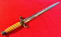 Original Nazi Army Officer's Dress Dagger by Eickhorn with Hangers