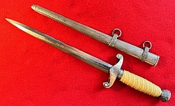 Original Nazi Army Officer's Dress Dagger by Alcoso with Nickel Fittings