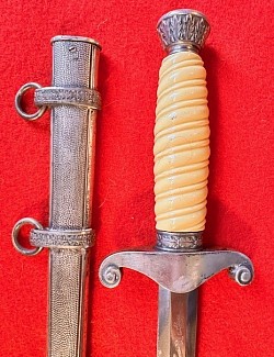 Original Nazi Army Officer's Dress Dagger by Alcoso with Nickel Fittings