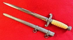 Original Nazi Army Officer's Dress Dagger by Alcoso with Nickel Fittings