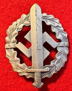 Original Nazi SA Sports Badge in Silver
