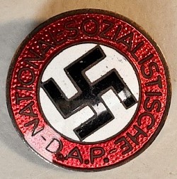 Original Nazi NSDAP Party Membership Badge by Franz Jungwirth of Vienna