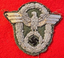 Original Nazi Police Officer's Sleeve Eagle