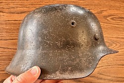 Original Nazi Luftwaffe M42 Single Decal Helmet with Partial Liner