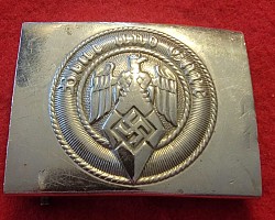 Original Nazi Hitler Youth Belt Buckle with Chromed Finish