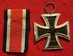 Original Nazi Iron Cross 2nd Class with Ribbon (WWII Vet Bring-Back)