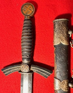 Original Early Nazi Luftwaffe 1st Model Dagger with Matched Unit Inventory Numbers by Carl Eickhorn