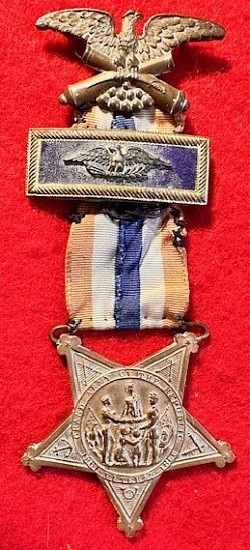 Original 1886 US Civil War Veterans' Grand Army of the Republic (GAR) Medal with Colonel's Bar