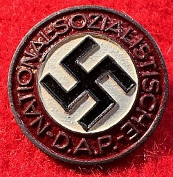 Original Nazi NSDAP Later War Party Badge Marked 