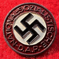 Original Nazi NSDAP Later War Party Badge Marked 