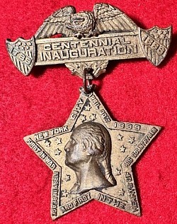 Original Rare 1789-1889 George Washington's Centennial Inauguration Celebration Medal