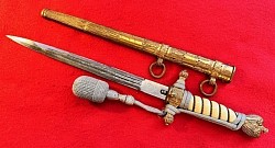Original Nazi Kriegsmarine Officer's Dress Dagger by Eickhorn with Portapee