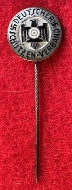 Original Nazi Enameled Schutzen-Verband Member's Stickpin Badge
