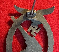 Original Nazi Luftwaffe Flak Artillery War Badge by E. Ferdinand Wiedmann