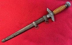 Original Nazi Luftwaffe 2nd Model Dagger by Carl Julius Krebs of Solingen