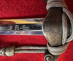 Original Nazi Army Officer's Dress Dagger by Alcoso with Hangers and Portapee