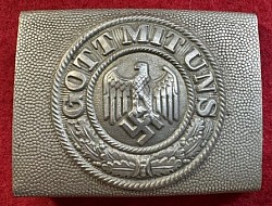 Original Rare Nazi Army EM Belt Buckle with 