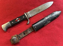 Original Nazi Hitler Youth Knife Marked 