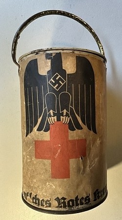 Original Nazi Red Cross (Deutsches Rotes Kreuz) Donation Can