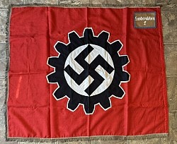 Original Nazi DAF Orts-Level Double-Sided Standarte with 