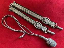 Original Nazi Army Officer's Dress Dagger Hangers and Portapee Set