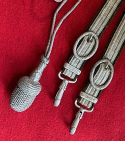 Original Nazi Army Officer's Dress Dagger Hangers and Portapee Set
