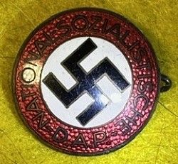 Original Nazi NSDAP Party Pin Marked 