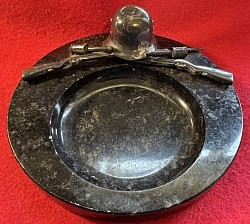 Original Nazi Marble Ashtray with Third Reich Military Motif