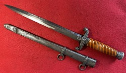 Original Nazi Army Officer's Dress Dagger with Nickel Fittings by WKC